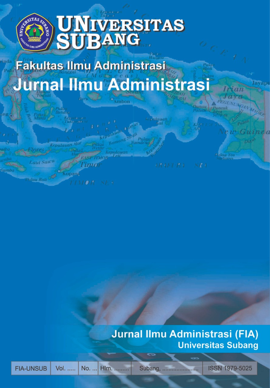 					View Vol. 11 No. 2 (2016): JIA : JURNAL ILMU ADMINISTRASI
				